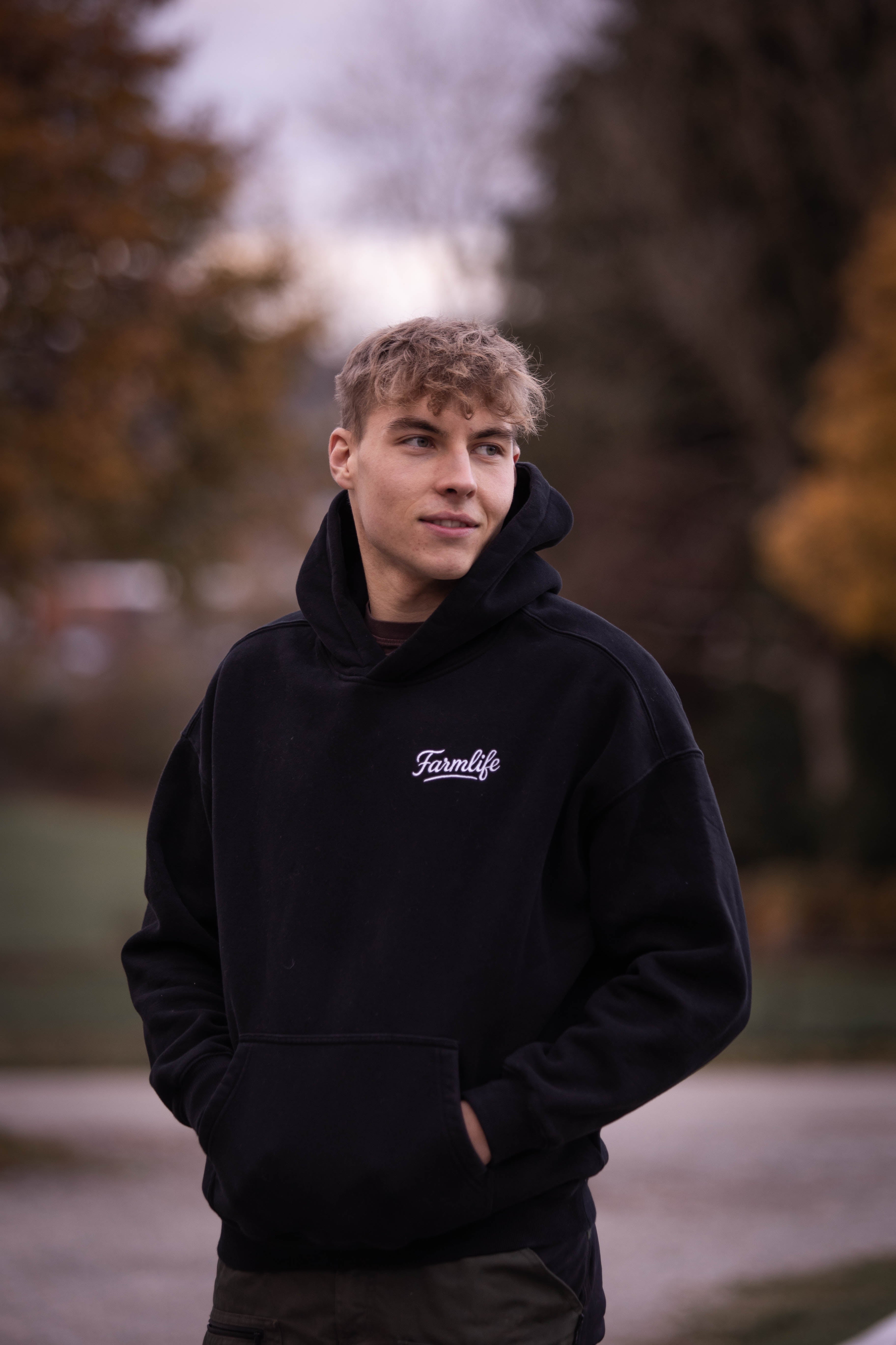 Farmlife - Heavy Oversized Hoodie | Gesticktes Motiv