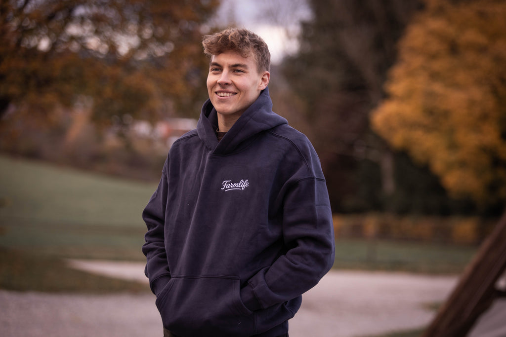 Farmlife - Heavy Oversized Hoodie | Gesticktes Motiv