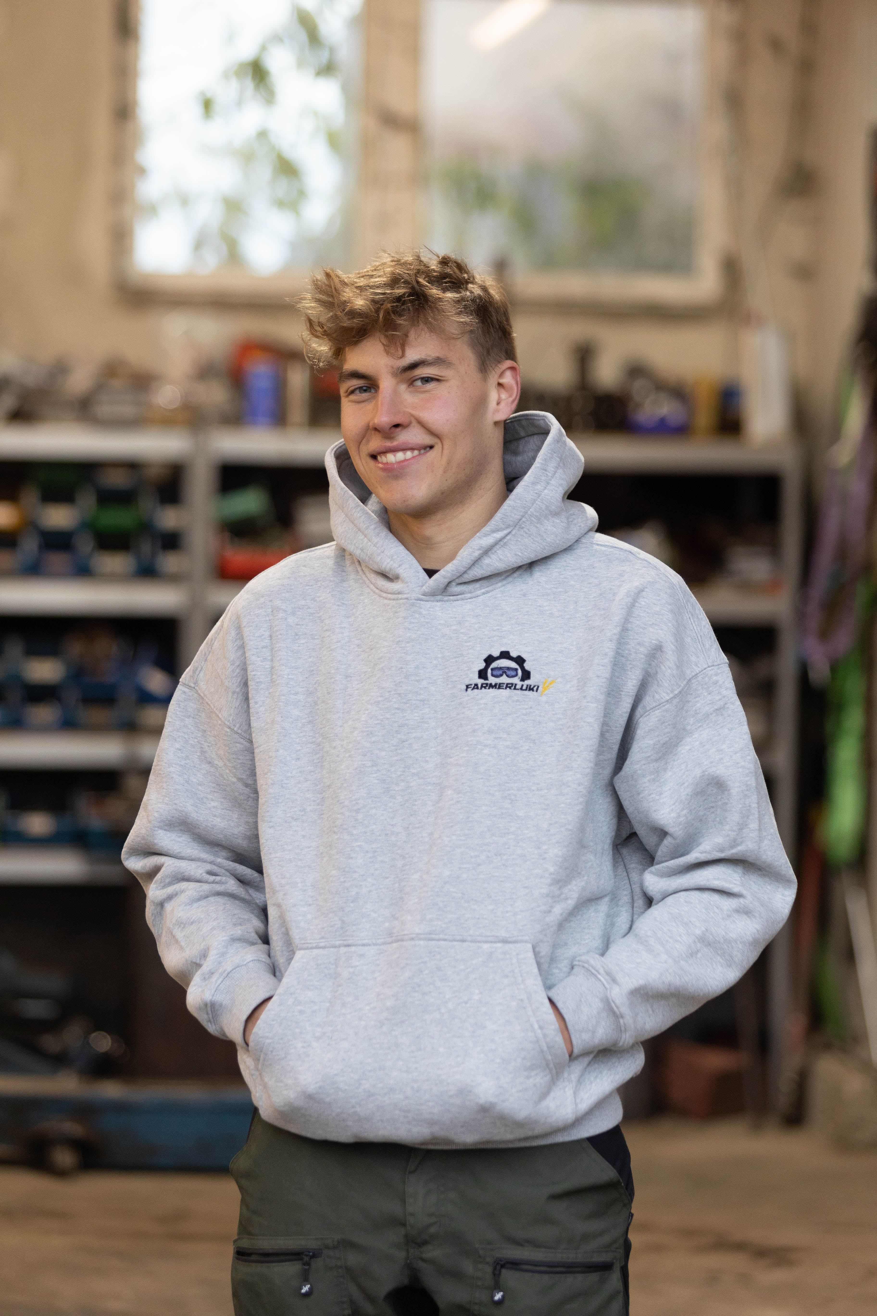 Farmerluki - Heavy Oversized Hoodie | Gesticktes Motiv